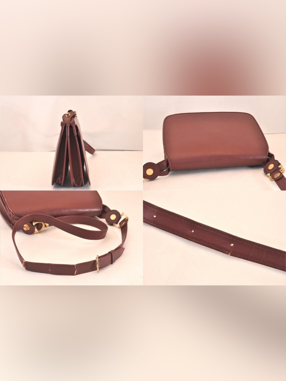 Vintage 1980s Must de Cartier Bordeaux Leather Shoulder Bag | Repair - Picture 9 of 13
